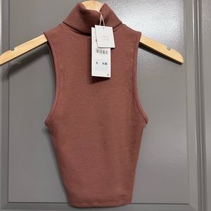 🎄Zara Brown turtleneck cropped